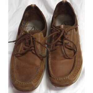 Clarks Armada Mens 10M Brown Lace Up  Leather Boat Casual Walking Shoes 73062